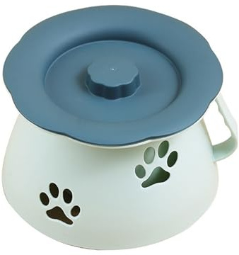 Urinflaska, Kammarkruka for vuxna barn, bärbara toaletter Sängpanna med lock och handtag, spottkruka Urinal potta, multifunktionell hemhink(Blue)