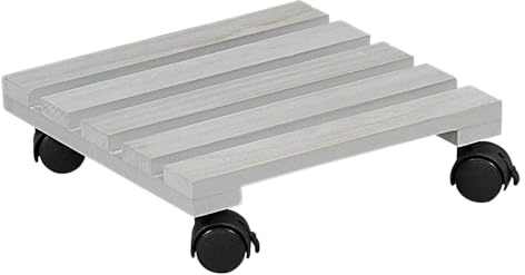 KESPER - Pflanzenroller - gefertigt aus FSC Pappelholz, Maße: 30x30 cm - stabile Rollen, bis 100 kg Tragkraft, Blumentopfroller - 69105