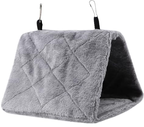 Hominas Hamaca para pájaros, Jaula Colgante de Felpa para Loros, Tienda de campaña, Cama cálida para Dormir en Invierno, Nido para Mascotas para pájaros pequeños, periquitos, agapo (S)