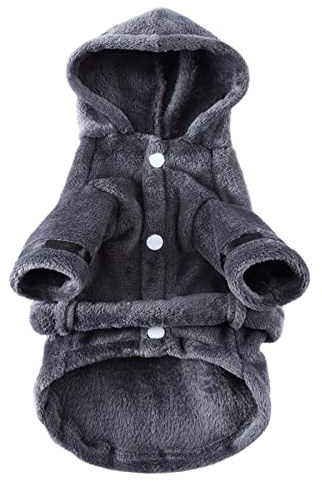 Peignoir d'hôtel pour chiens, chats, animaux de compagnie, vêtements de nuit, serviettes, vêtements pour animaux, doux, moelleux et chaud (gris, XL)