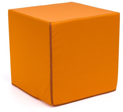ECOPOUF – Tabouret d’Extérieur – Pouf Confortable – Cube d’Assise Léger – pour Jardin, Balcon, Camping, Chambre d’Enfant – Tissu Résistant à l’Eau et aux UV – 40 x 40 x 40 cm Block M15