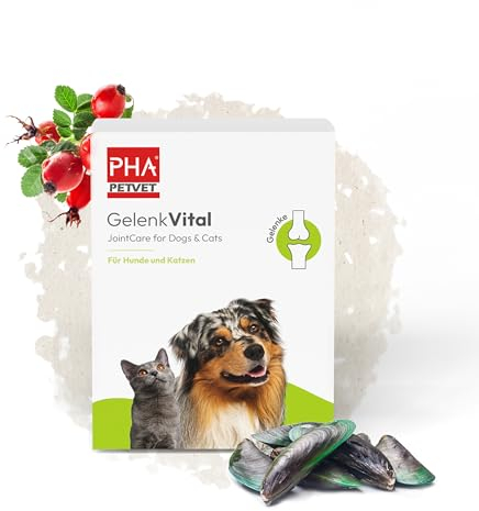 PHA GelenkVITAL für Hund & Katze jeden Alters, natürliche Inhaltsstoffe plus Vitamine zur Unterstützung von Beweglichkeit & Mobilität, 150 g Pulver