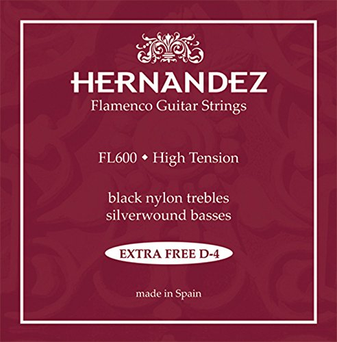 Hernandez 224759 »FLAMENCO CLASSIC SET FL-600 - ROT - HT« Saiten für,Flamenco-Gitarre - High High Tension - Plus zusätzlicher D4-Saite
