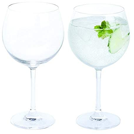 Dartington Crystal Wine & Bar Copa Glasses, Set of 2 | Sleek Design and Stylish Details| 205mm | 650ml | Dishwasher Safe | Big Enough for Plenty of ice and Garnish| Gift for Family or Friends