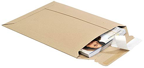 DronePost Versandumschläge aus Karton, A4, 250 x 353 mm bis 20 mm, Braun, selbstklebend, 25,0 Stück, 25 Stück