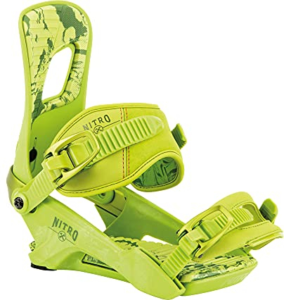 Nitro Herren Rambler '22 All Mountain Freestyle günstige Bindung Snowboardbindung, F.C.S-Lime, L