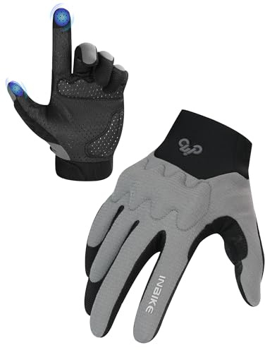 INBIKE Guanti MTB Guanti Ciclismo Guanti Tattici Touchscreen Traspirante Guanti Sportivo per Bici BMX ATV Arrampicata Uomo e Donna IHC539 Grigio M