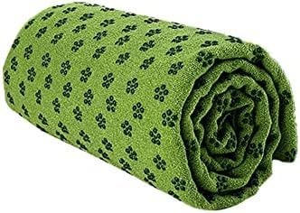 Asciugamano in microfibra hot yoga, tappetino da yoga, 183 x 63 cm, antiscivolo, morbido, traspirante, antiscivolo, ideale per l'allenamento del fitness (183 x 63 cm, verde classico)