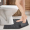 JARITTO Alfombra para Inodoro WC Antideslizante Alfombra de baño Alfombrilla de Baño Alfombra Bañera Lavable a Máquina Absorbente Microfibra Chenille Suave Forma de U- 51x51cm (Gris Oscuro)