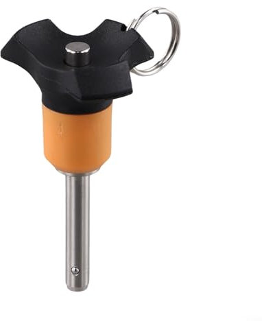 Zilimontt Goupilles de verrouillage à boule avec poignée à bouton, bouton poussoir en acier inoxydable 304, diamètre 6/8 mm, longueur de serrage 10-50 mm, plage de température de -30 à +80 degrés (6