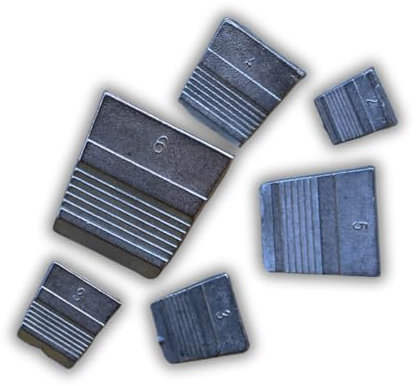 ABAZO Set Keil für Äxte Griff und Hämmer 5st, Holzkeil Spaltkeil Holzspalter Spalhammer Spalheit fur Holz Garten (Set 5 Stück (nr:2,3,4,5,6))