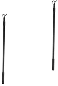 Gadpiparty 2 Pezzi Asta Di Ricambio Cieca Da Finestra Cieca Le Persiane Attaccano Inclinare Cieco Panneggio Tende Estensibile Asta Black Lega Di Alluminio