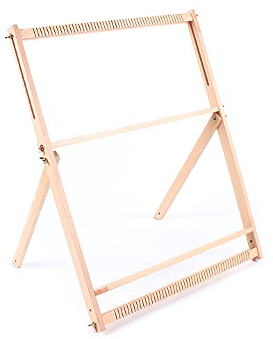 Desnysmf Wooden Handmade Weaving Loom with Three Gears Adjustable Frame Tapestry Weaving Kit with Comb and Bobbin, Large Weaving Loom for Adults Kids Multi-Craft Extra Large Lap Frame Looms