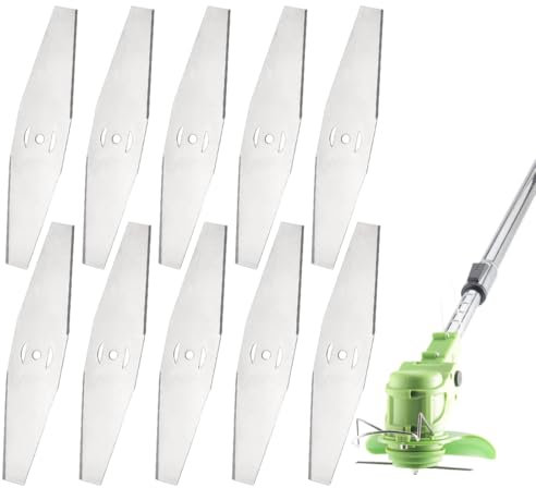 Lot de 10 lames de coupe-herbe en métal pour débroussailleuse électrique sans fil, accessoires de rechange pour accessoires de jardin