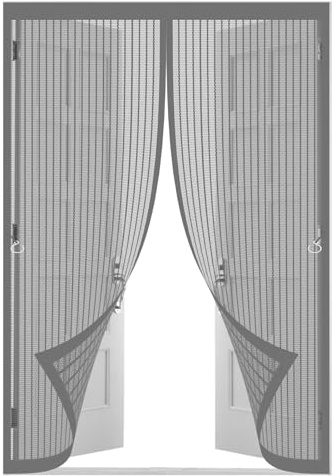 Zanzariera Magnetica 80 x 240 cm Zanzariera Magnetica per Porta Anti Zanzare Mosche Insetti Varie Taglie Zanzariere Magnetiche per Porte Finestre, Grigio