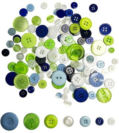 80-100 PCS Assorted Colored Resin Buttons for Sewing Crafts DIY Projects