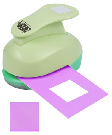 UCEC Motivstansare rutor 5,08 x 5,08 cm – stansare stora rutor tung för kortdesign, scrapbooking och journaling, hålstansning papper perfekt för väggkonst, presentlådor och pysselprojekt