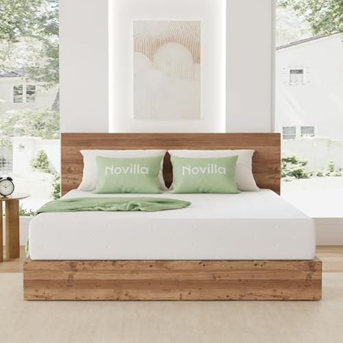 Novilla Materasso 140x200, Materasso Singolo, Altezza 20 cm, Gel Memory Foam, Schiuma Traspirante in Fibra di Bambù, Sostegno Perfetto, Rispettoso Della Pelle, Mediamente Solido