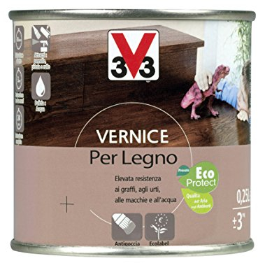 V33 - Vernice Per Legno Cera Noce Scuro 250 Ml