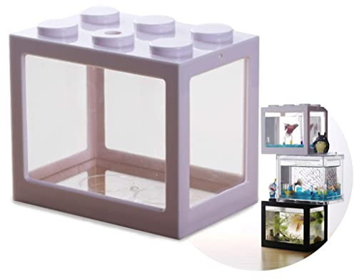 PAPIEEED Aquarium-Fischglas, stapelbar, für kleine Betta-Quallen, Schildkröten, Garnelen, Insekten