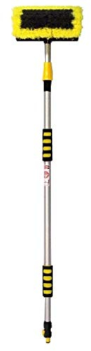 Easy Shopping® Heavy Duty TELESCOPIC Water Fed Extendable Car Van Trucks Caravans Conservatories Boats, Decking Wash Window Cleaning SQUEEGEE Brush Soft Cushioned Grip (2 Meter)