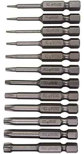 ZHIDA Torx TX3 Schraubendreher-Bit-Set T3 –,5 Stück, 2 Zoll lang, S2 Stahl, für Elektronik, Möbelmontage & Reparaturen