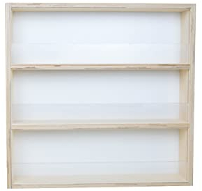 Alsino Gewürzregal Holz Natur - 3 Regalböden inkl. Acrylglasscheiben - für die Wand o. stehend - ca. 40 x 6.5 x 42 cm, aus deutscher Holzmanufaktur | Küchenregal Hochformat, (41 x 6.5 x 42 cm)