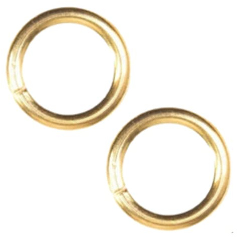 Anelli per tappezzeria placcati in ottone, in ottone massiccio, 12 mm, a forma di O, per tende fai da te, per interni ed esterni, confezione da 20