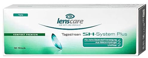 SH-System Plus TORIC Tageslinsen, 30 Stück/BC 8.6 mm/DIA 14.3 mm / -2.25 Dioptrien/Achse 90° / Zyl. -0.75