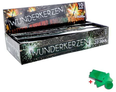 AKTIVHANDEL 300 Startrade Wunderkerzen, Länge 30 cm, Silvester, Geburtstag, Hochzeit, Feuerwerk Kat F1 inkl. Einkaufswagenchip
