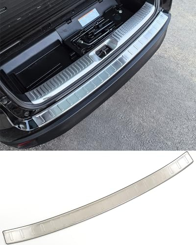 for Toyota Highlander 2015-2019 Rear Bumper Protector Guard Cover Trim Stainless Steel, Trunk Outside Door Sill Protector Cover, Real 304 Stainless Steel Plate Guard for Highlander 2018- Silver
