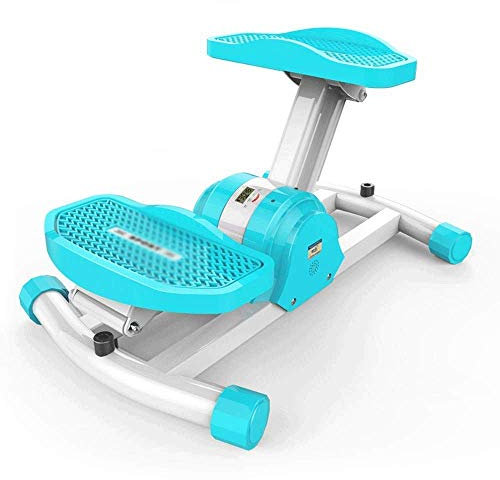 Stepper, Stepper-Blue, Pink Fitness Stair Stepper, Mini Stepper Fitness Cardio Exercise Trainer, Steppermaskin med justerbar höjd med vridning (blå)