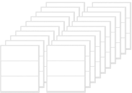 FINDAT Étiquettes autocollantes blanches rectangulaires 102x51 mm 60 pièces | Vinyle, imperméable, inscriptible. Pour entrepôt, étagères, colis, déménagement & étiquetage
