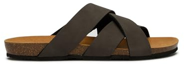 Scholl Didier, Sandali Uomo, Intrecciato, Grigio, 44 EU