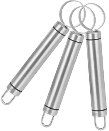 FUNNETOYU Lot De 3 Dénoyauteurs De Fruits en Acier Inoxydable Outils De Décoration Dénoyauteur De Prunes Outil pour Enlever Les Noyaux De Fruits Et Légumes pour Dénoyauteur