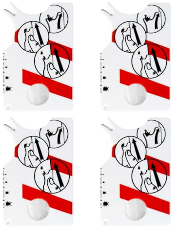 DUINIU 4 Tarjetas De Eliminación De Garrapatas con Lupa, Herramientas Anti Garrapatas para Mascotas, para Mascotas Humanas, Tarjetas Seguras Y Portátiles.