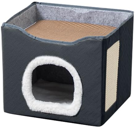Générique Caverne pour Chat | Nid pour Animaux De Compagnie Respirable Et Partiellement Fermé - Cabane pour Chat,pour Petits, Moyens, Grands Et Chatons, Jardin, Cour, Grange, Porche, Balcon