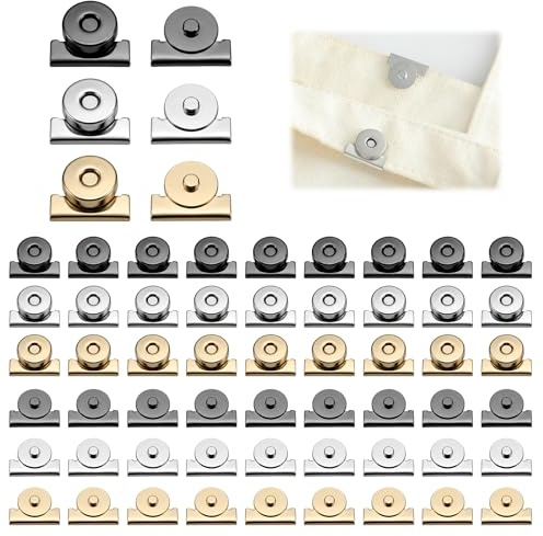 30 Paar Magnetverschluss Tasche, Magnetverschluss für Taschen, Magnetischer Druckknopf, Nahtloser Magnetschnallenverschluss für Kleidung, Magnetische Druckknöpfe, Magnetknopf für Taschen, Vorhänge