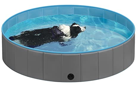 EUGAD Piscine pour chien - Pliable - Pour grands chiens - 160 x 30 cm - En PVC - Portable - Antidérapante - Jouet d'eau