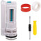 Mxfans ABS Toilet Cistern Dual Flush Push Button Valve 9.84inch Height White 2.3L/S