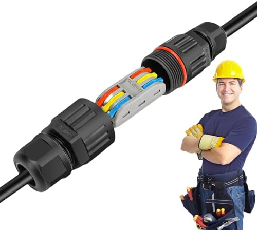 Outdoor Waterproof Electrical Wire Connector - Connettore orizzontale per cavi, scatola di collegamento per applicazioni domestiche, morsettiera impermeabile