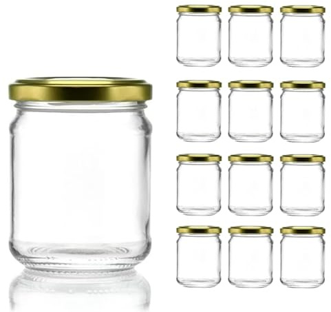 Firmadigaranzia srl Barattoli in vetro per marmellate e omogeneizzati da 212 ml con tappo twist off 63MM 48pz - Vasetti vuoti in vetro da 106ml per marmellate, conserve, cinfetture e bomboniere