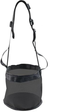 Bohany Sacos de alimentación - Bolsa de alimentación de caballos ajustable | Bolsa de de grano de malla de poliéster con correas ajustables, suministros de de caballos (3