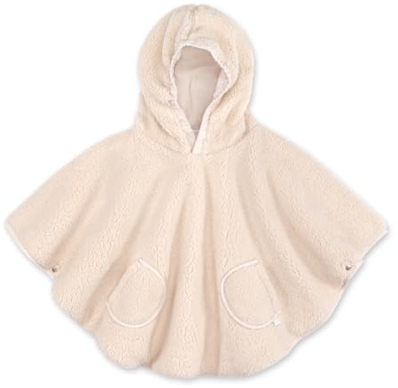 Poncho chaud de voyage Teddy bouclette Ficelle - Bemini