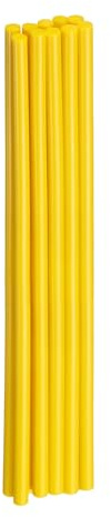 QUARKZMAN 10pcs Bacchette Di Colla A Caldo 7mm x 250mm Lunghe EVA Mini Bacchette Adesive A Fusione A Caldo Per Pistola Colla A Caldo Legno Plastica Vetro Fiori Tessuti Schiuma, Gialle