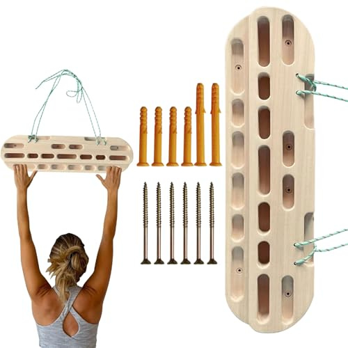 Tabla de escalada en roca, madera para escalada en roca, barra de dominadas suave, agarres duraderos para escalada en pared, entrenamiento de escalada, dominadas y fortalecimiento de agarre de mano