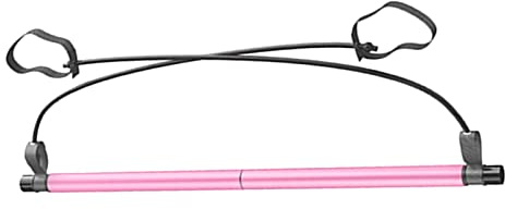 RNXRZANK Pilates Bar Bastone per Esercizi Pilates con Barra Multifunzione Corda Elastica Fitness Pesi Resistenza in Acciaio TPE Eva Adatto per Stretchi, Rosa