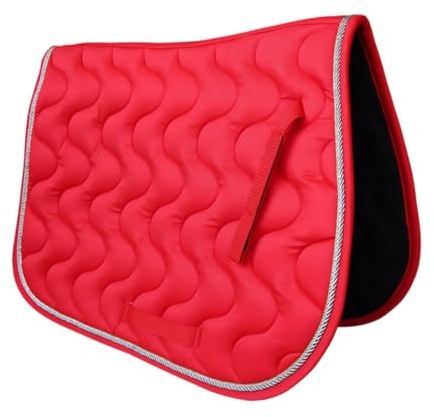 LRXFPIYF Protector de Silla de Montar, Almohadilla para Montar, Acolchado Antideslizante cómodo, cojín Protector para Asiento Western, Suave, para, Rojo
