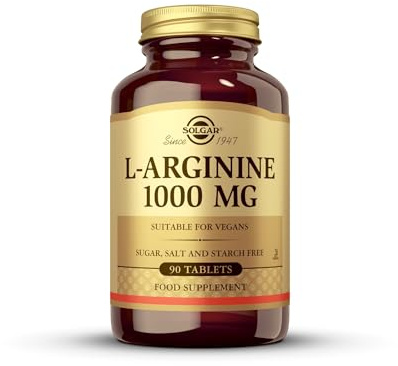 Solgar L-Arginina Comprimidos de 1000 mg, Envase de 90