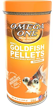 Omega One Goldfish Pellets, Sinking, 2mm Small Pellets, 8 oz
